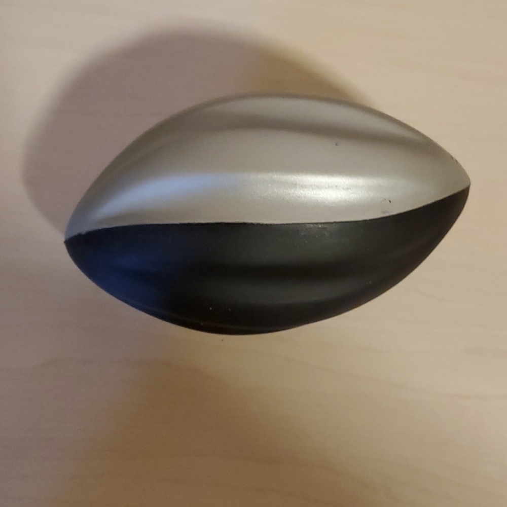 Rubber Silver and Black Football